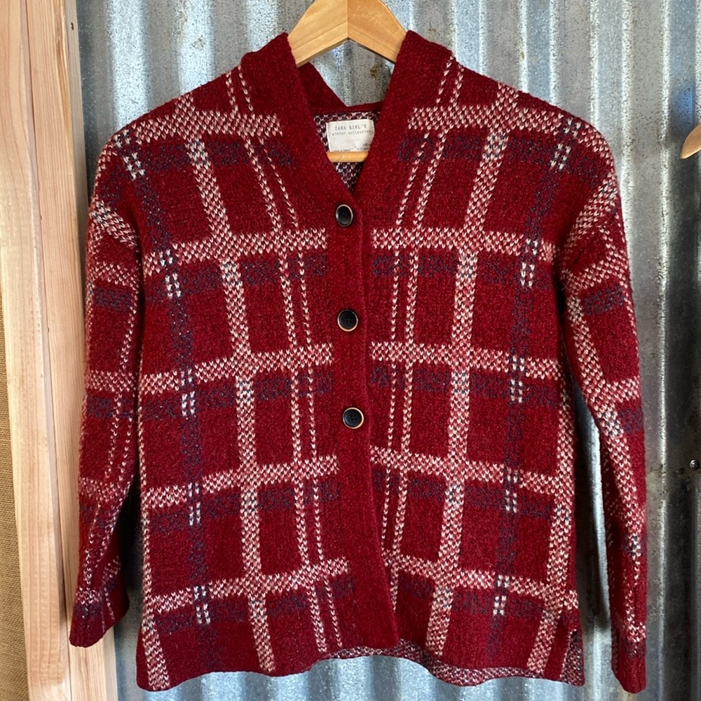 Vintage looking Zara girls hooded jacket
